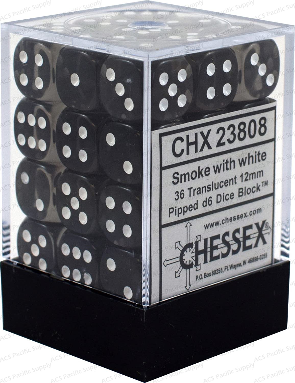 CHX23808 36d6 12mm Translucent Smoke w/ White image 0